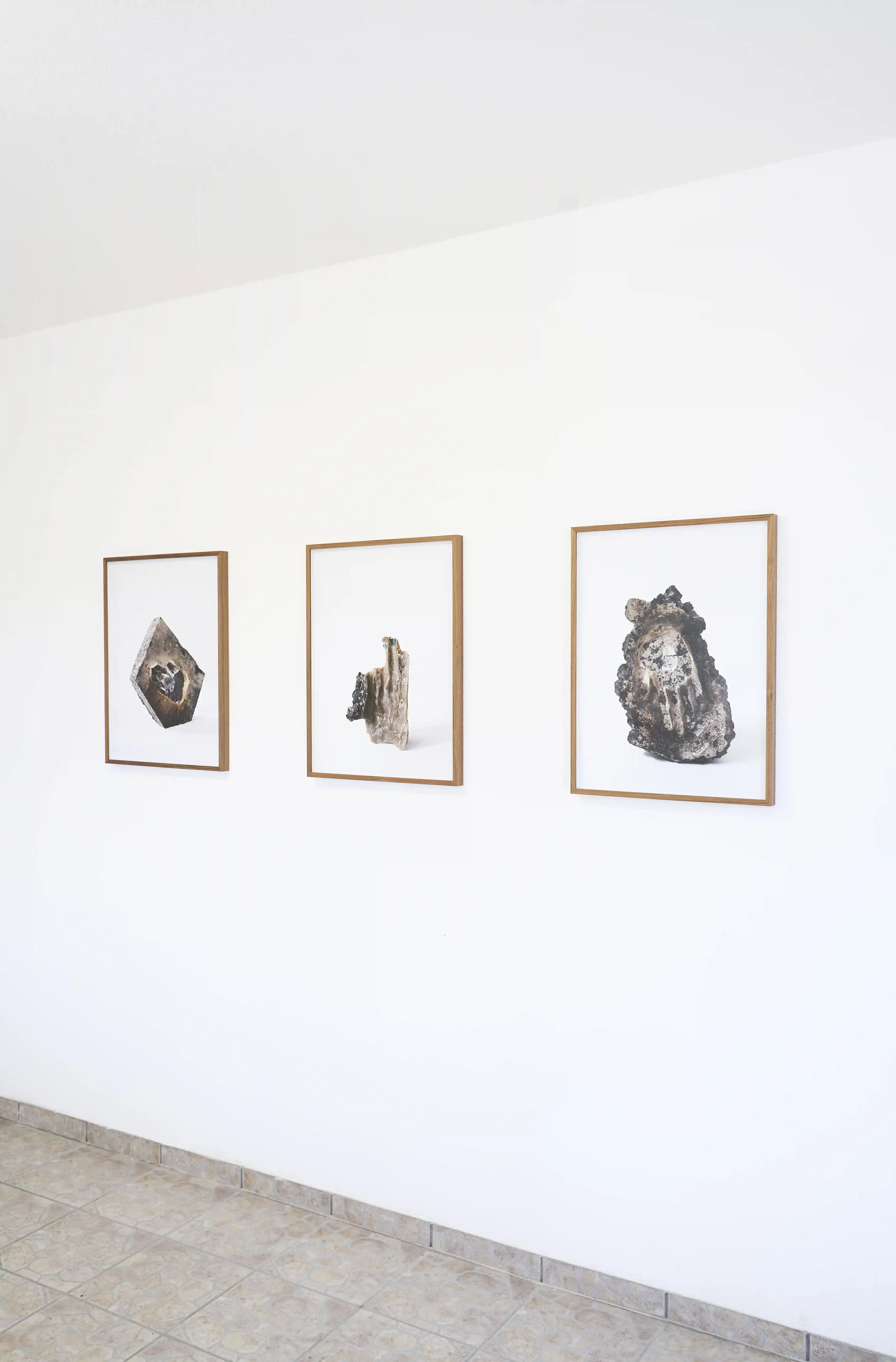 Ausstellungsansicht der Arbeit  untitled (aus der Serie Artefakte Tag X), von Paula Winkler und Sibylle Fendt, Sept., 2024